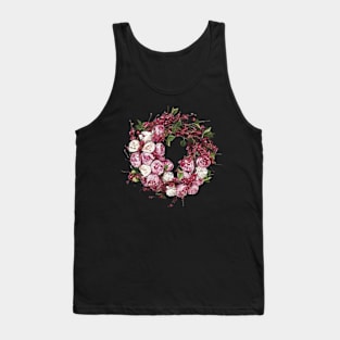 Chic and romantic Peonies rose wreath Tank Top